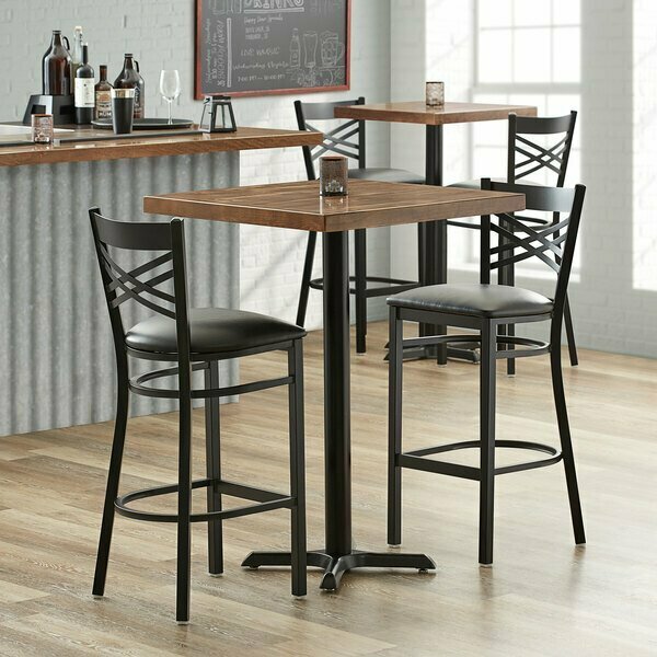 Lancaster Table & Seating LT 30'' Square Bar Height Recycled Wood Table - Vintage Finish 349B3030VINX